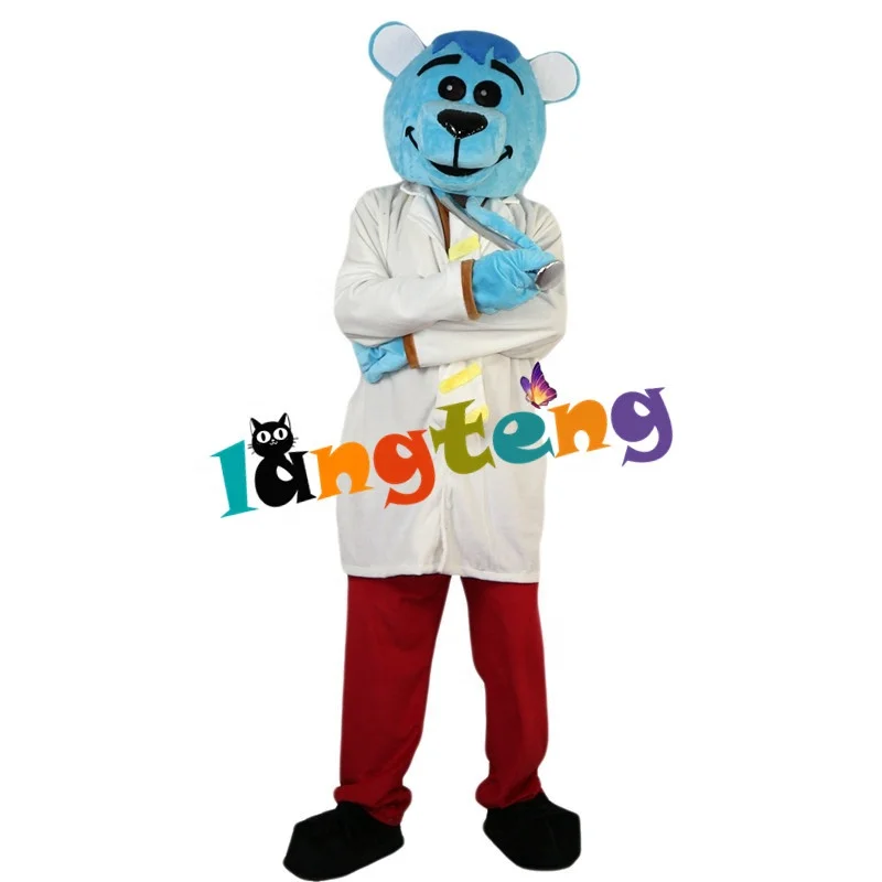 627  Funny Cute Blue Mouse Doctor Adult Mascot Costumes Cosplay Apparel Business Mascots For Party