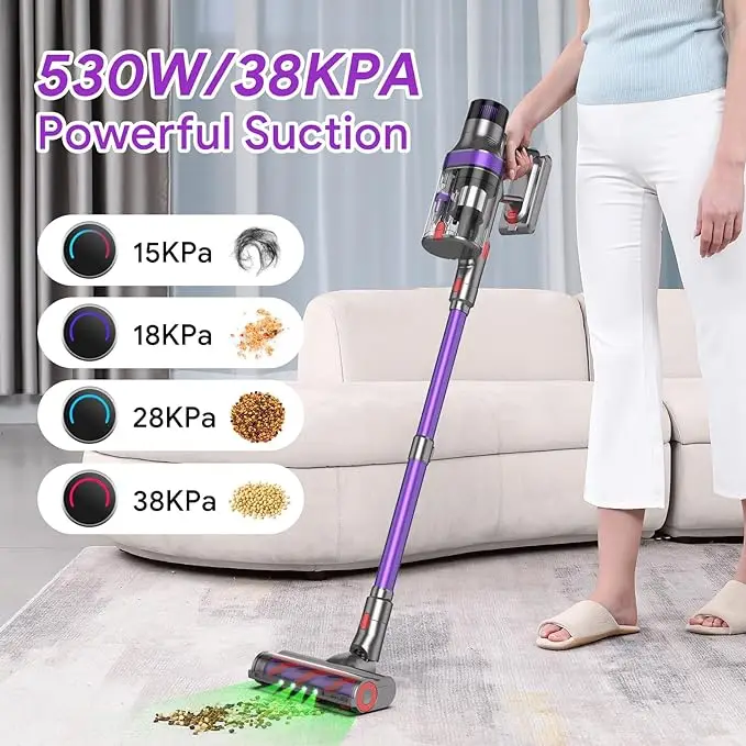 ONSEEN S702 Cordless Smart Vacuum Cleaner Stick 1 PC Retail Pet Hair OLED Touch Screen Home Carpet Car Cleaning Dry