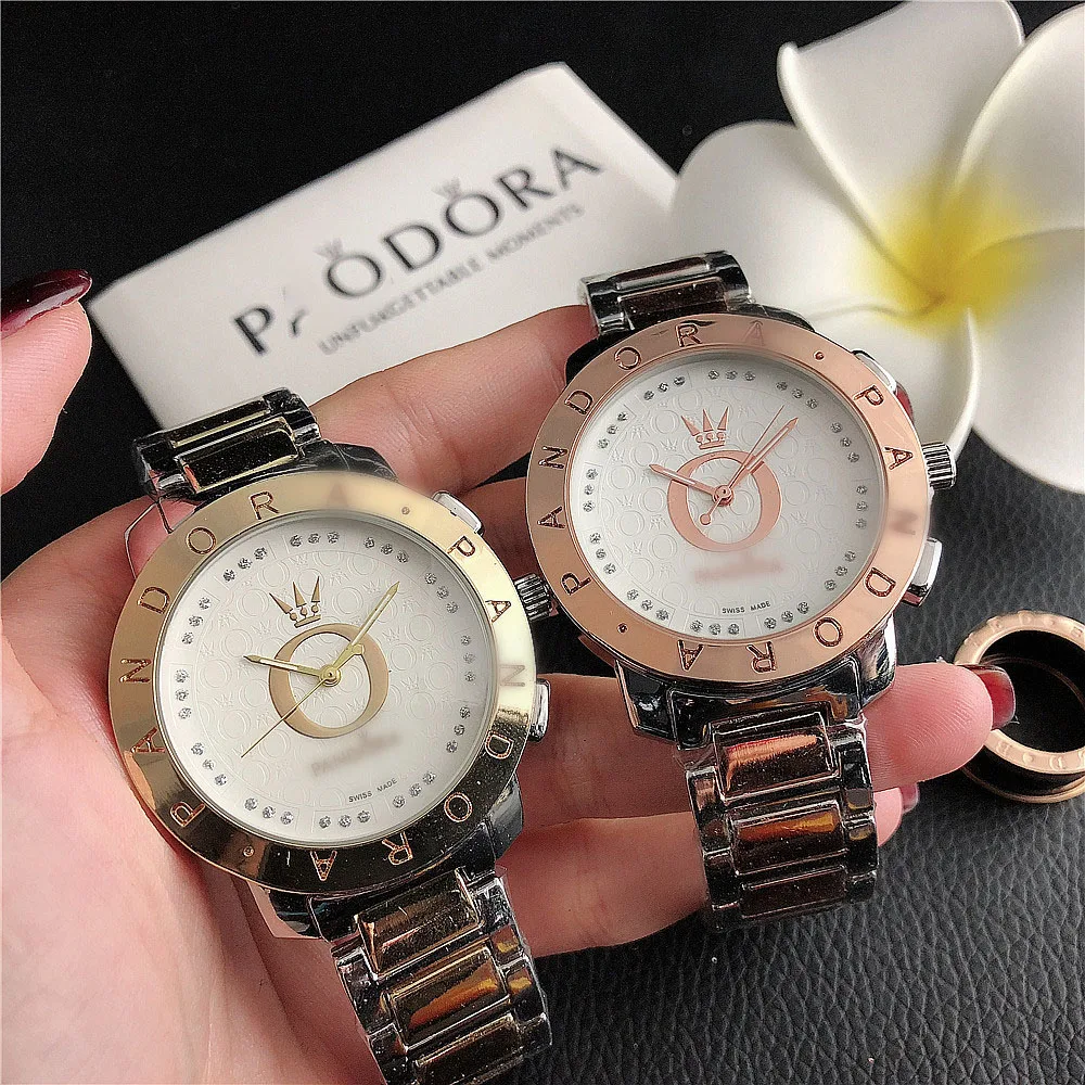 Fashion Large Dial Reloj Mujer Branded Luxury Pandor Female Ladies Quartz Watch for Women montre femme