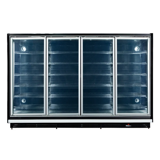 Supermarket Commercial Vertical Beverage Energy Drink Display Fridge Refrigerator Multideck Open Chiller