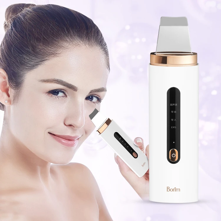Professional Electric Wireless Portable Ultrasonic Face Skin Scrubber Moisture Deep Cleaning Machine