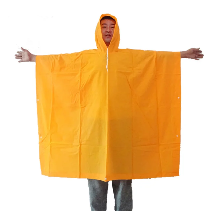 Factory Customized Cheap Price 100% PVC Vinyl Waterproof Jacket Lightweight Emergency Plastic Raincoat Reusable Rain Poncho