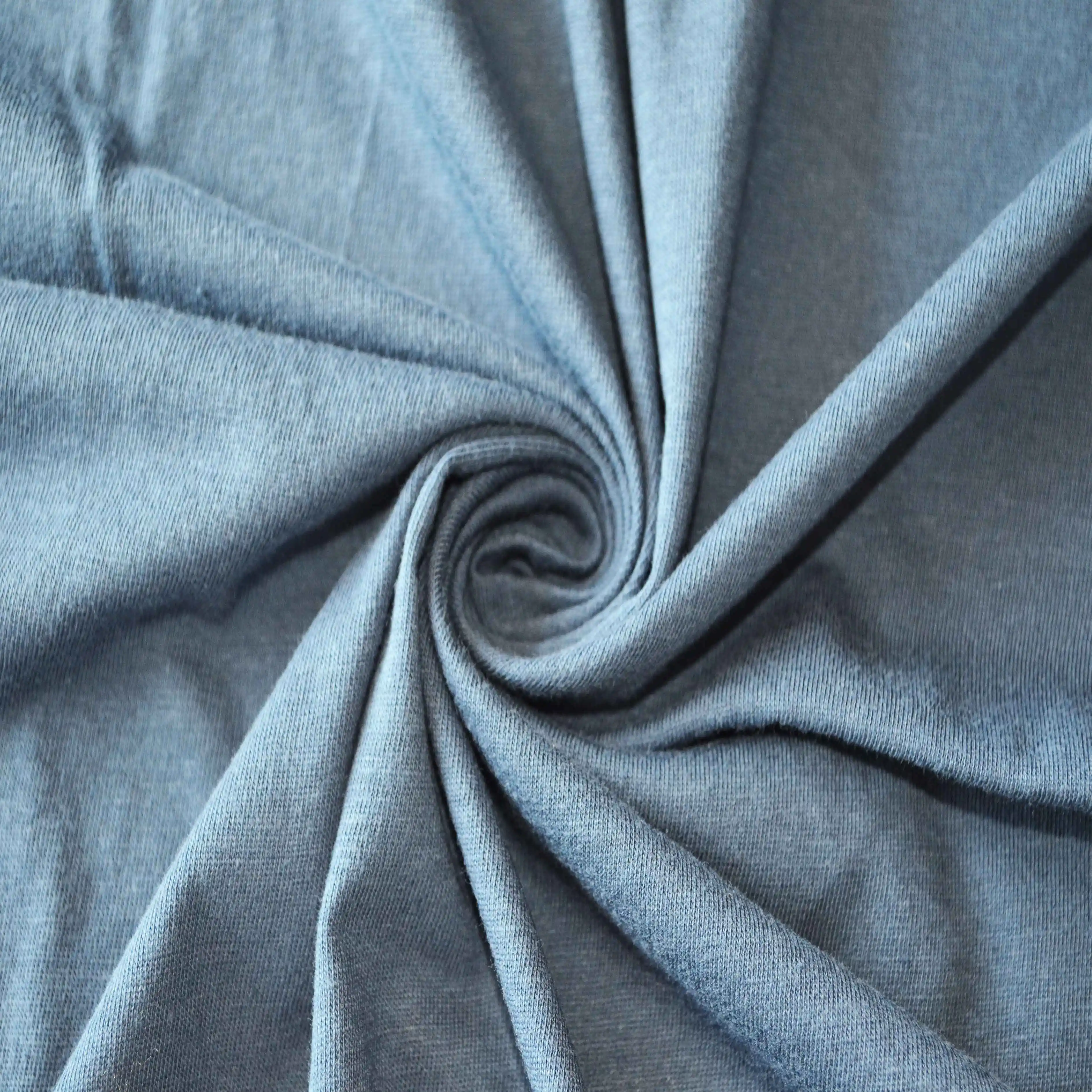 Plain Dyed 40s 110gsm Combed 100% Cotton Knitted Single Jersey Fabric for T-Shirt Lining