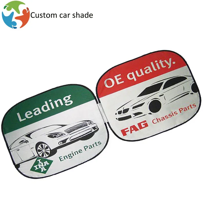 Nylon material car windshield sunshade custom logo printable car window sunshade