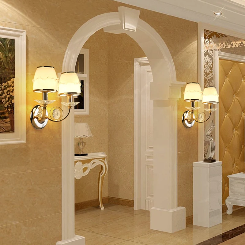 New Arrival Home Hotel Decorative Indoor Luxury Double Heads LED Crystal Wall