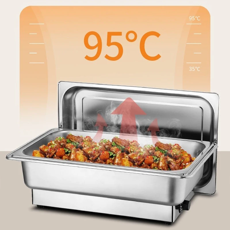 Wholesale Restaurant Hotel Equipment Adjustable Temperature Electric Chafing Dish Buffet Food Warmer Set Food Heater For Party