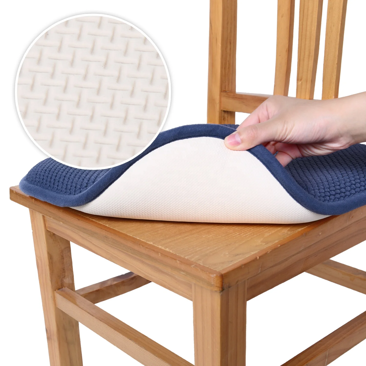 
Corn Grain Fabric Memory Foam Back Seat Rocking Chair Pads Cushions 