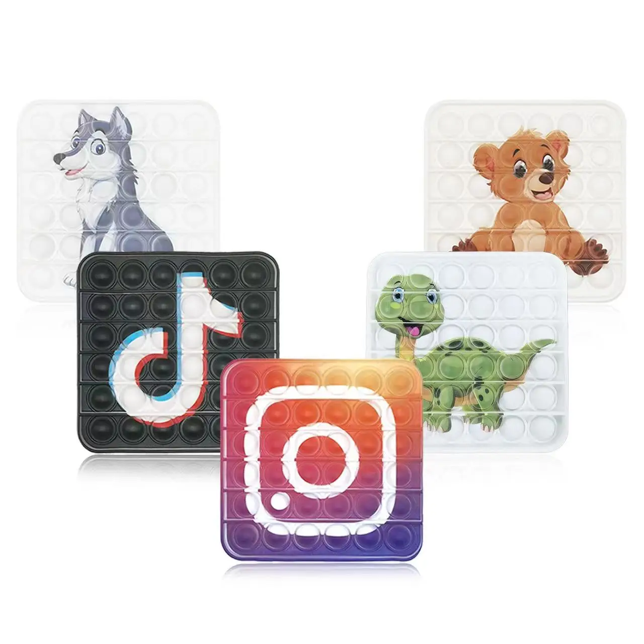 Stress Reliever Push Bubble Poppet Sensory  Fidget Toys 2022 New Design Popping Silicone Chic Customize Unisex Logo Age