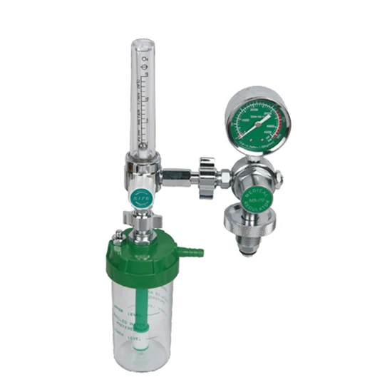 YR-88 NINGBO KangWei Brass Factory Directly Sell Float Type Medical Oxygen Cylinder Regulator With Humidifier