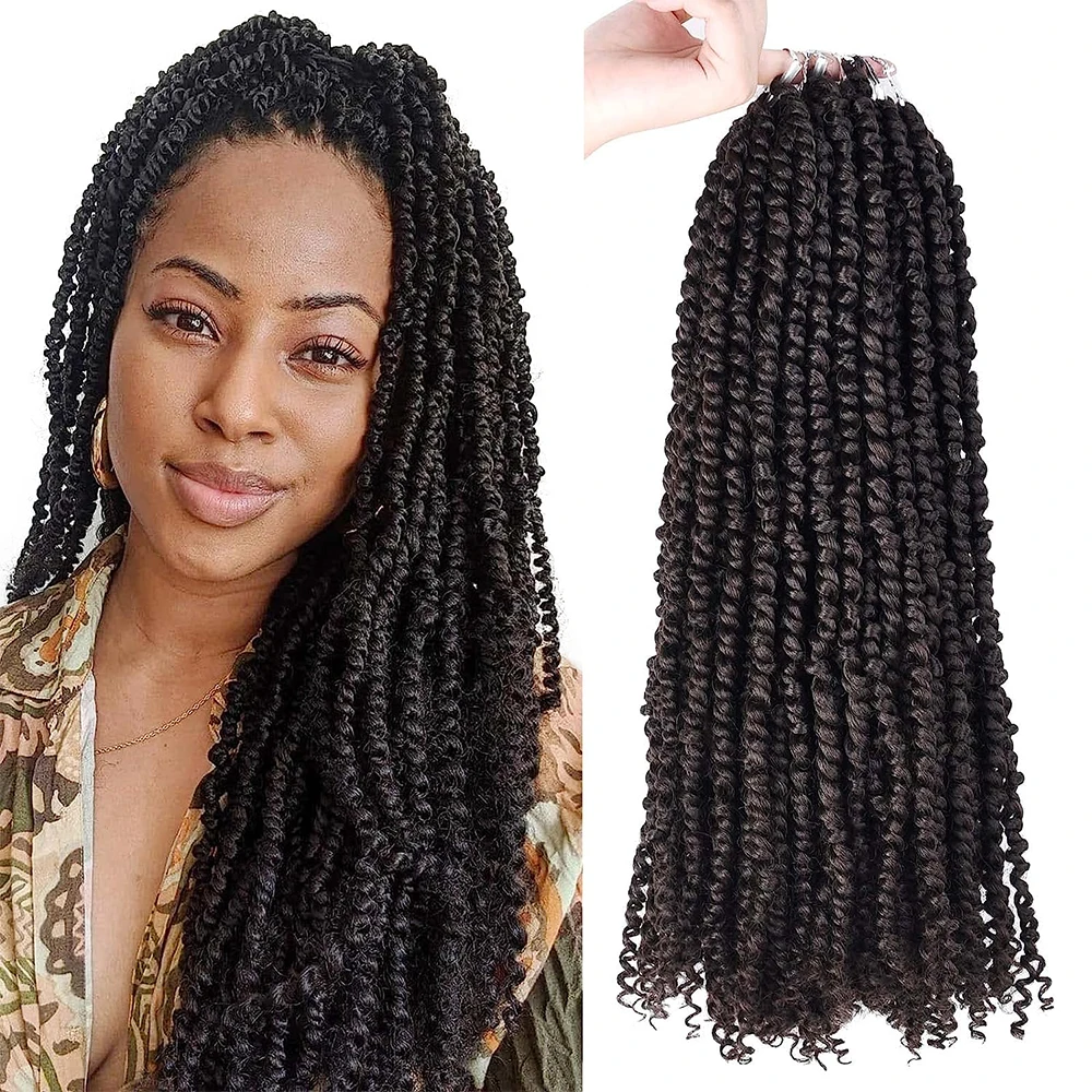 Synthetic Crochet Braids Hair Strands Spring Twist Crochet Braiding Hair 22 Inch Passion Twist Water Wave Crochet Hair