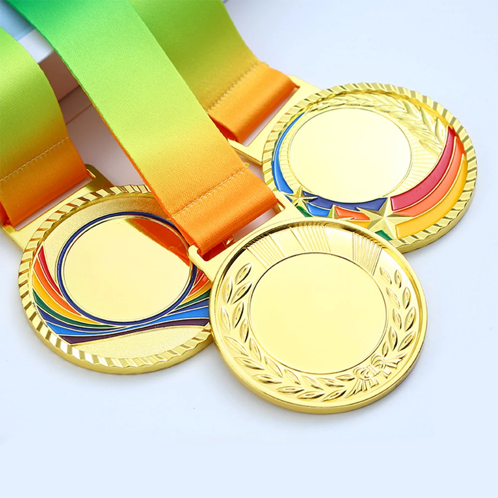 Factory Custom High Quality Medallion Marathon Sport Running Soccer Medal Award Blank Metal Medal