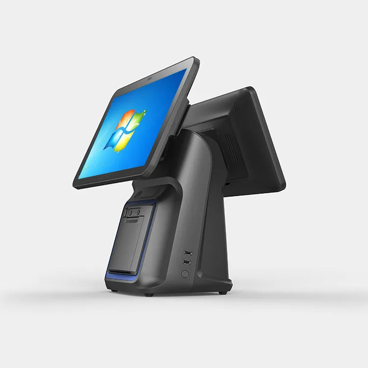 
15.6 inch +13.3 inch windows 10 Desktop POS Terminal Touch Dual Screen Electronic Cash Register Machine 