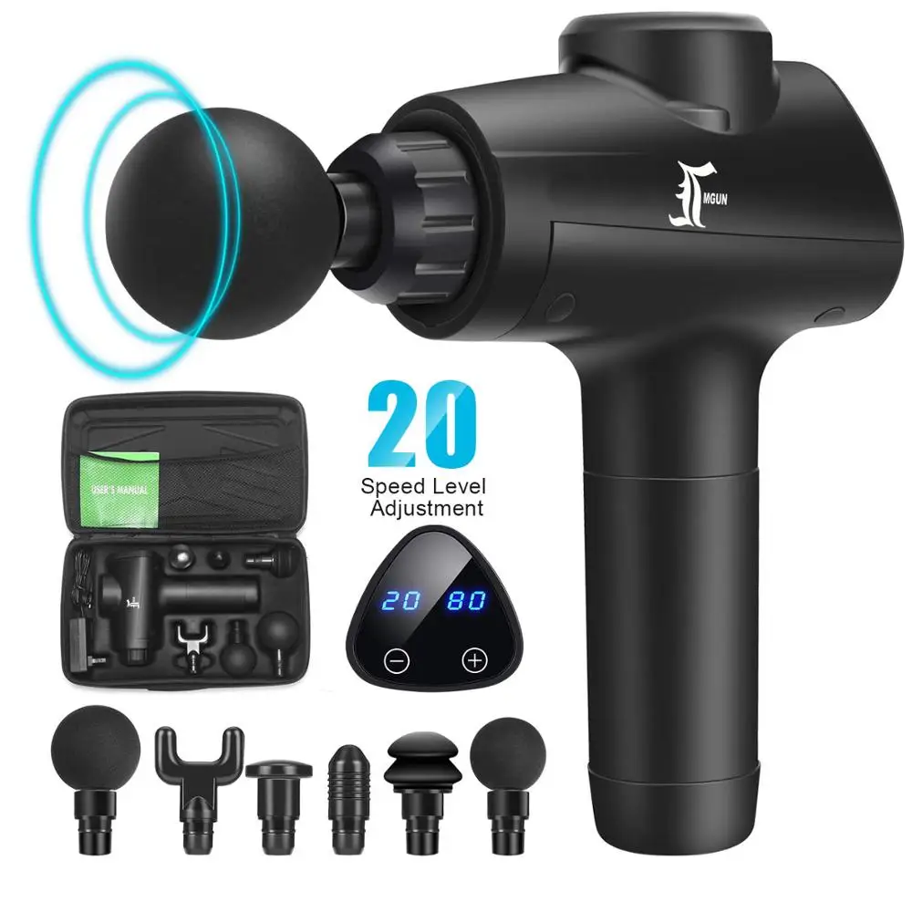 2020 24V Cordless Deep Percussion Vibration Body Massage Device Muscle Massage Gun For Fitness