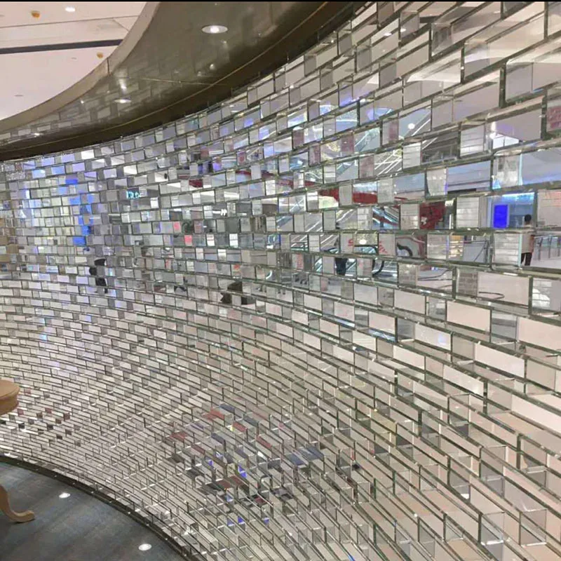 Decorative Clear Crystal Glass Brick Best Quality Transparent Square Partition Wall Hollow Crystal Brick Crystal Glass Block