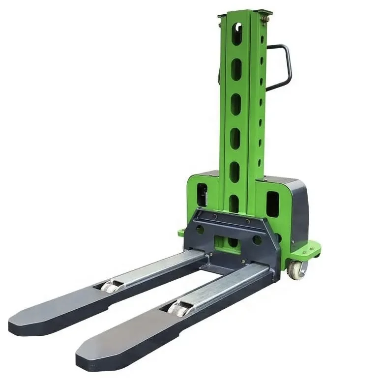Hot Sale 1000kg Battery Semi Electric Self Load Pallet Lifting Portable Self Loading Stacker