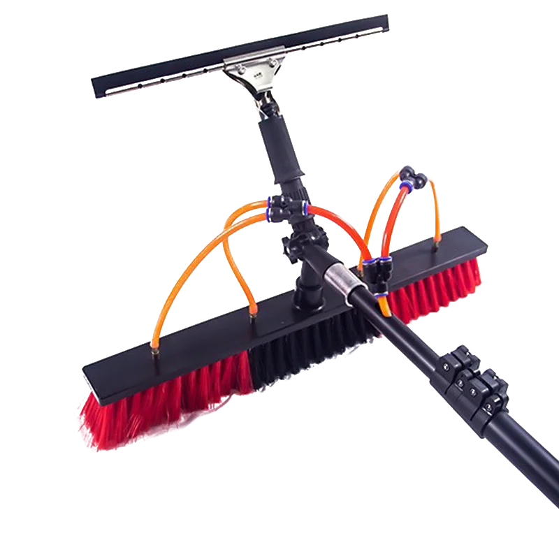 Telescopic Aluminum Cleaning Brush Pole Solar Panel Cleaning Handheld Water Fed Pole Brush