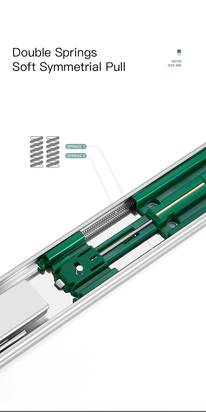 Professional Manufacture Full Extension Ball Bearing Drawer Slide Kitchen Modern Drawer Runner System