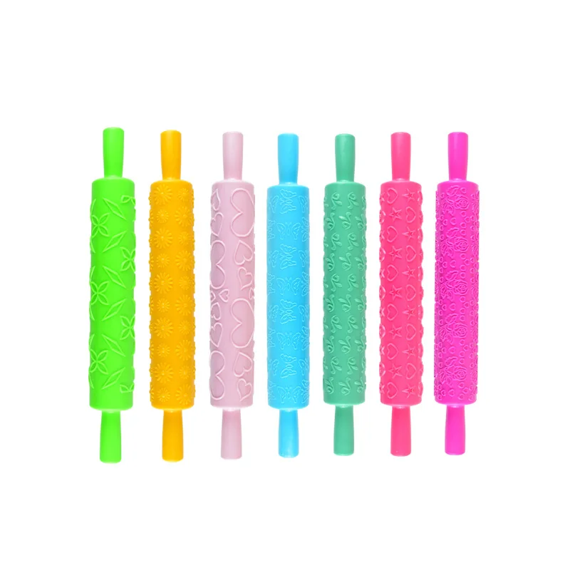 Cheap price high-quality creative diy baking tools embossed design rolling pin for baking