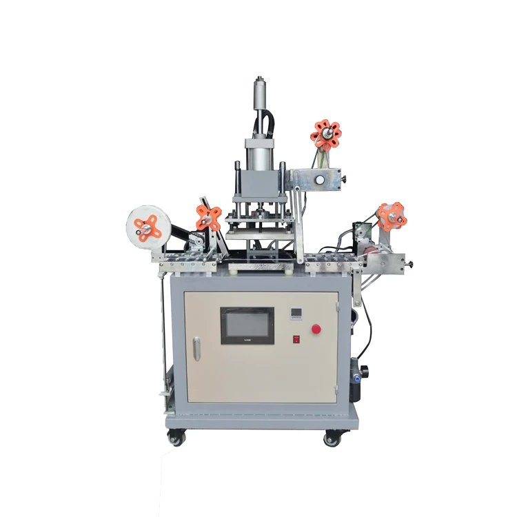 Dual use hot stamping machine for flat or round surface, hot foil stamping for glass bottle