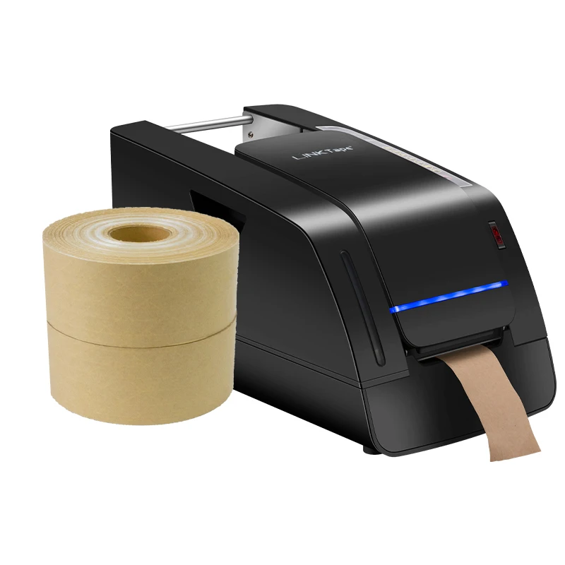 Carton Sealing Protection Wet Kraft Paper Gummed Water Activated Packaging Automatic Tape Dispenser