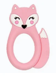 Популярное устройство для прорезывания зубов в виде животных из мультфильма Amazon, детский прорезыватель, силиконовый прорезыватель для зубов в виде лисы на заказ