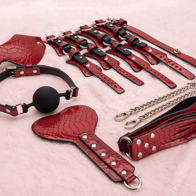 BDSM 7pcs set sex game role-play bondage kit sex toys for SM male sex toys couple fun