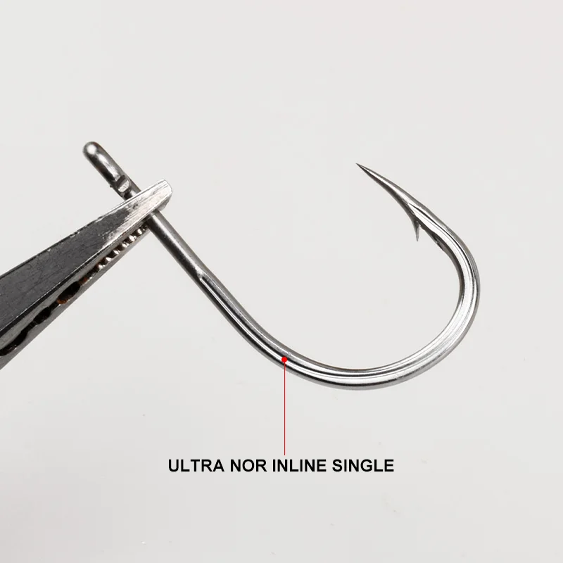 Mustad 10829-UN-TSJigging Hooks High Carbon Steel Deep Ocean Big Barbed Hooks With Circle Squid Grouper Hooks