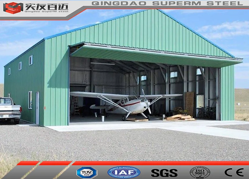 Light Material Industrial Shed Prefabricated Building Steel Structure Aircraft Hangar