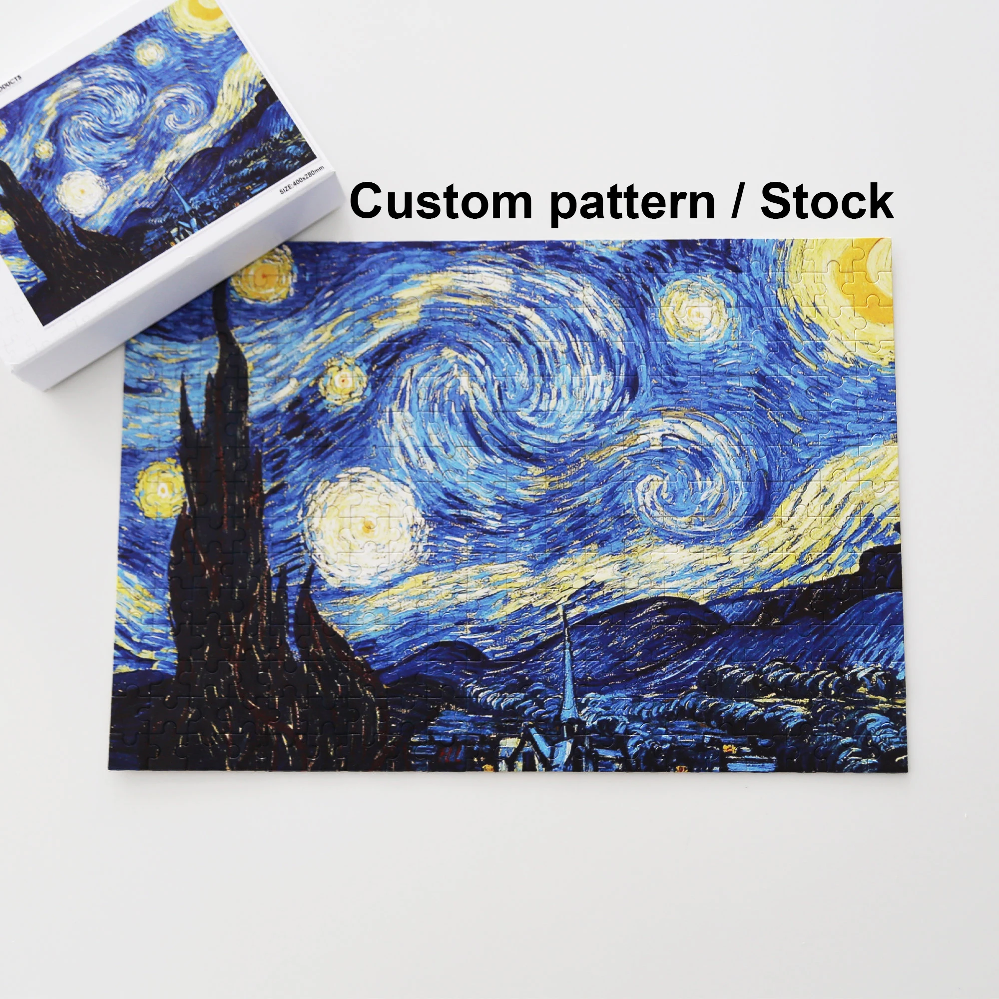 High Quality Recycled Paper 1000 Pieces Rompecabezas Custom Printing Van Gogh Puzzle Toy Game Jigsaw Puzzles For Adults