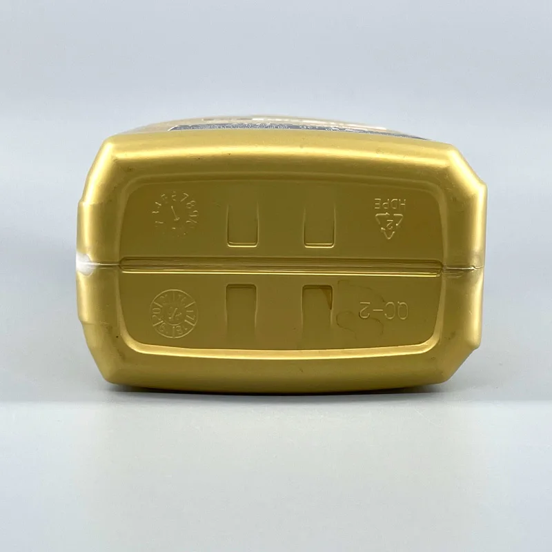 Wholesale Custom Logo Engine Oil Bottle Golden Empty HDPE 1L Gasoline Motor Oil Bottle