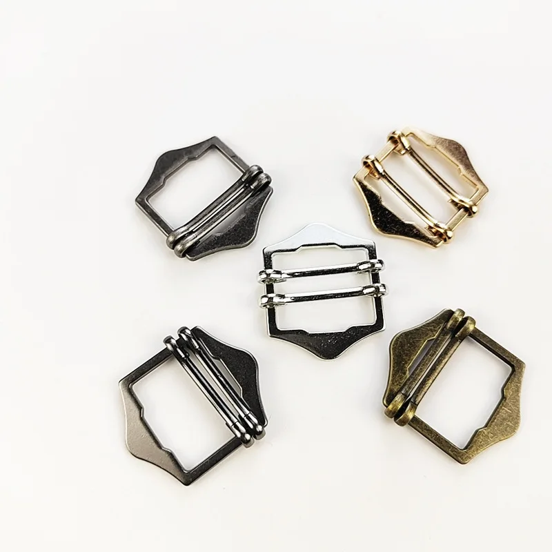 DWDP Professional Zinc Alloy Double Needle Belt Buckle Pant Strap Sliding Metal Buckle