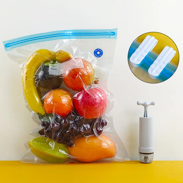Stock Plastic Mylar Airtight Meat Seafood 3 Side Seal Pouch Vacuum Food Packaging Seal Bags Packing for Food with Zipper