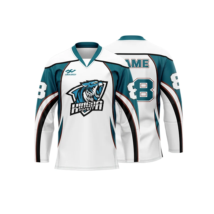 Custom Ice Hockey Jersey Sublimated Printing Logo Design Youth Capitals Hockey Jersey With Sports Wear For Clothing
