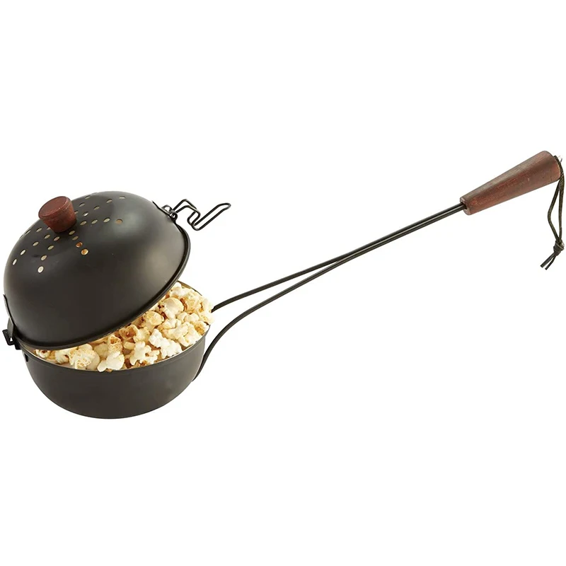 Алюминиевая нержавеющая кастрюля для приготовления попкорна, кастрюля для приготовления огня, кастрюля для приготовления попкорна, мини-кастрюля для приготовления попкорна