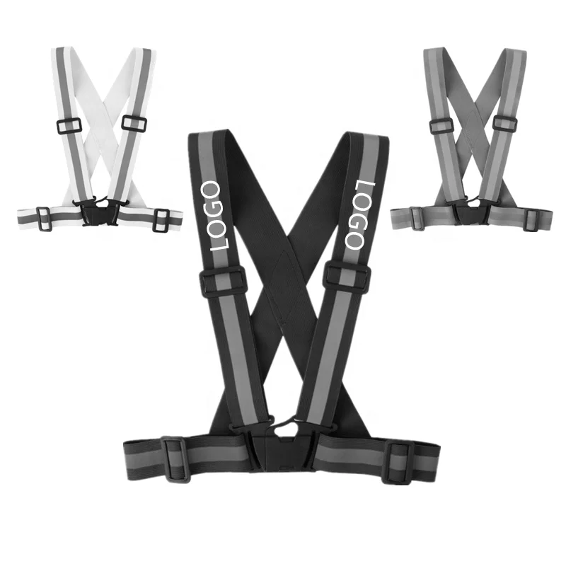 Reflective Safety Clothing Black Safety Vest Running Cycling Reflective Belt