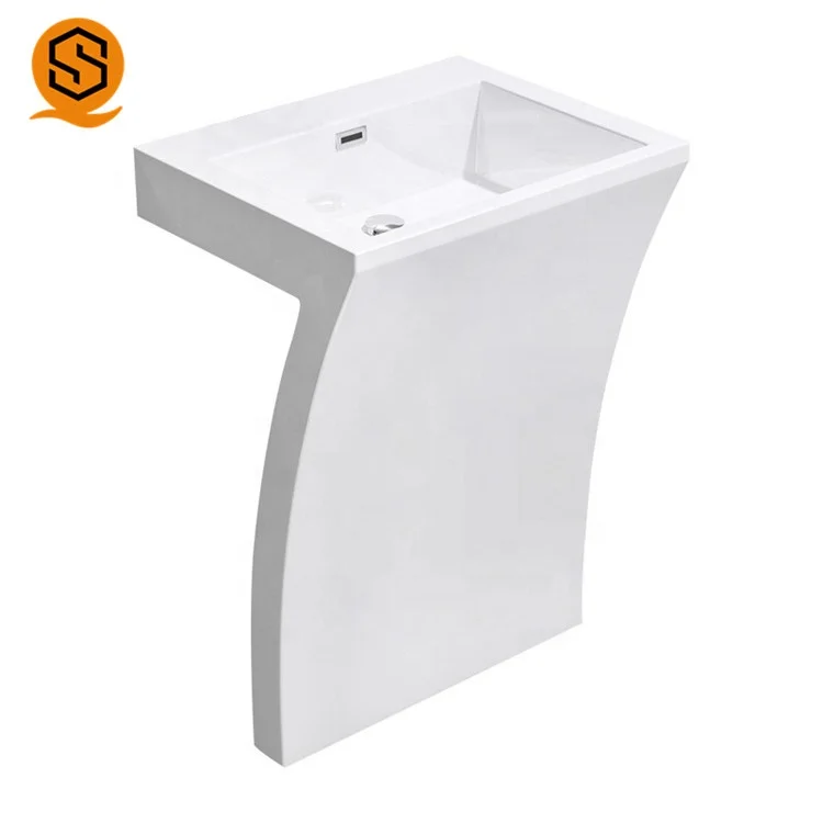 Onyx white dental pedestal wash basin stone acrylic bathroom pedestal sinks