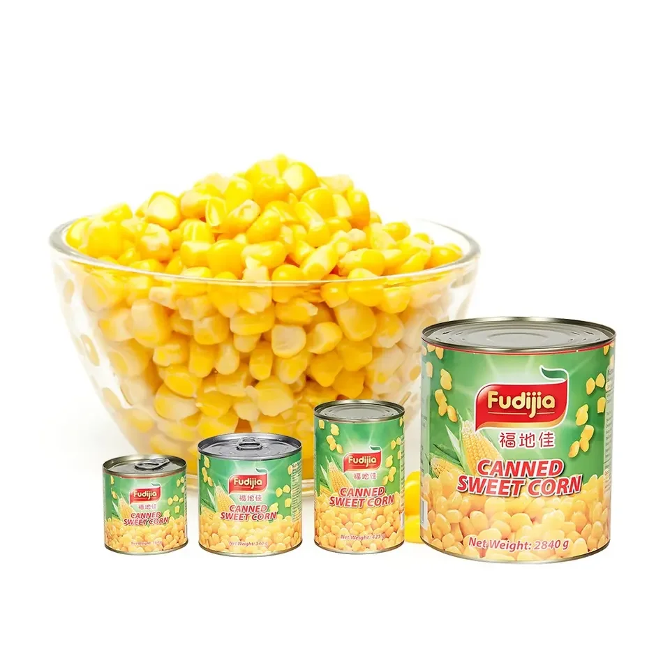 Горячее предложение, консервированная сладкая кукуруза всех размеров олова