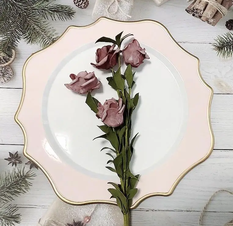 Plastic sunflower 13inch gold rimr vintage glass plates Customizable