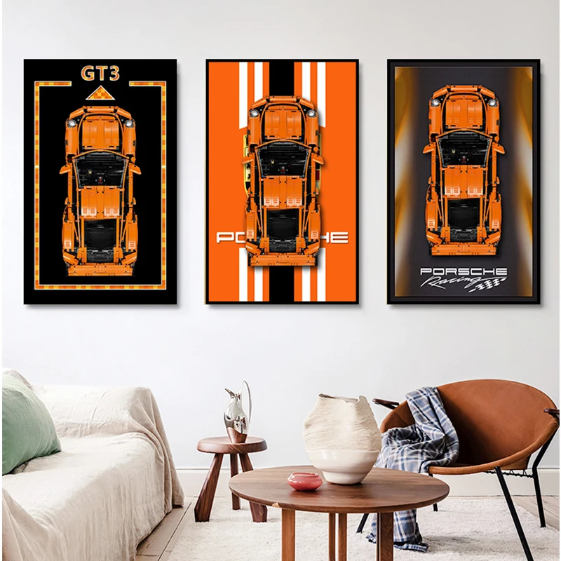 Lego гоночный настенный стиль в стиле модерн и Ретро дизайн с влиянием ар-деко