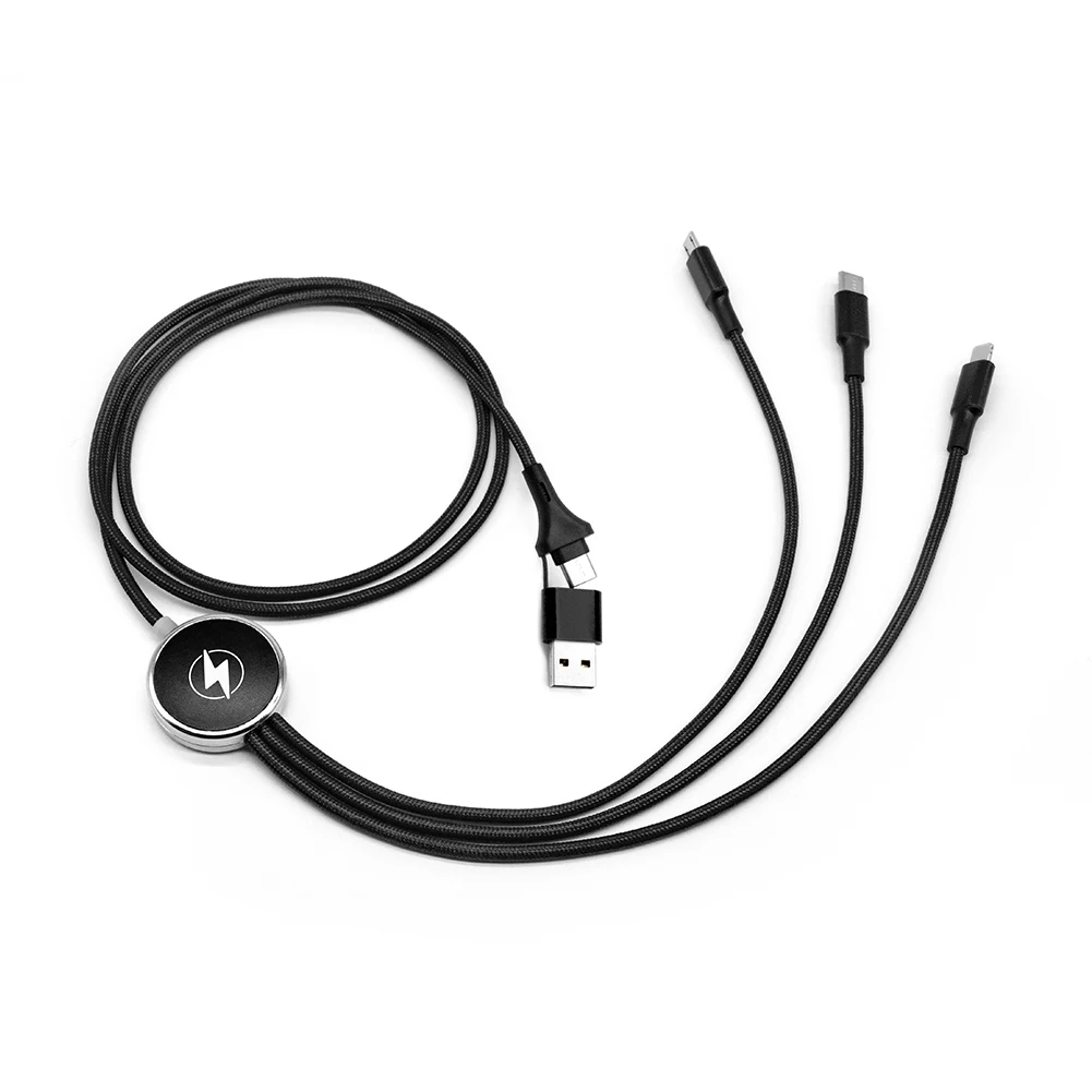 3A Пользовательский логотип новый дизайн Multi Micro Type-C мобильный телефон USB зарядка 5 в 1 кабель