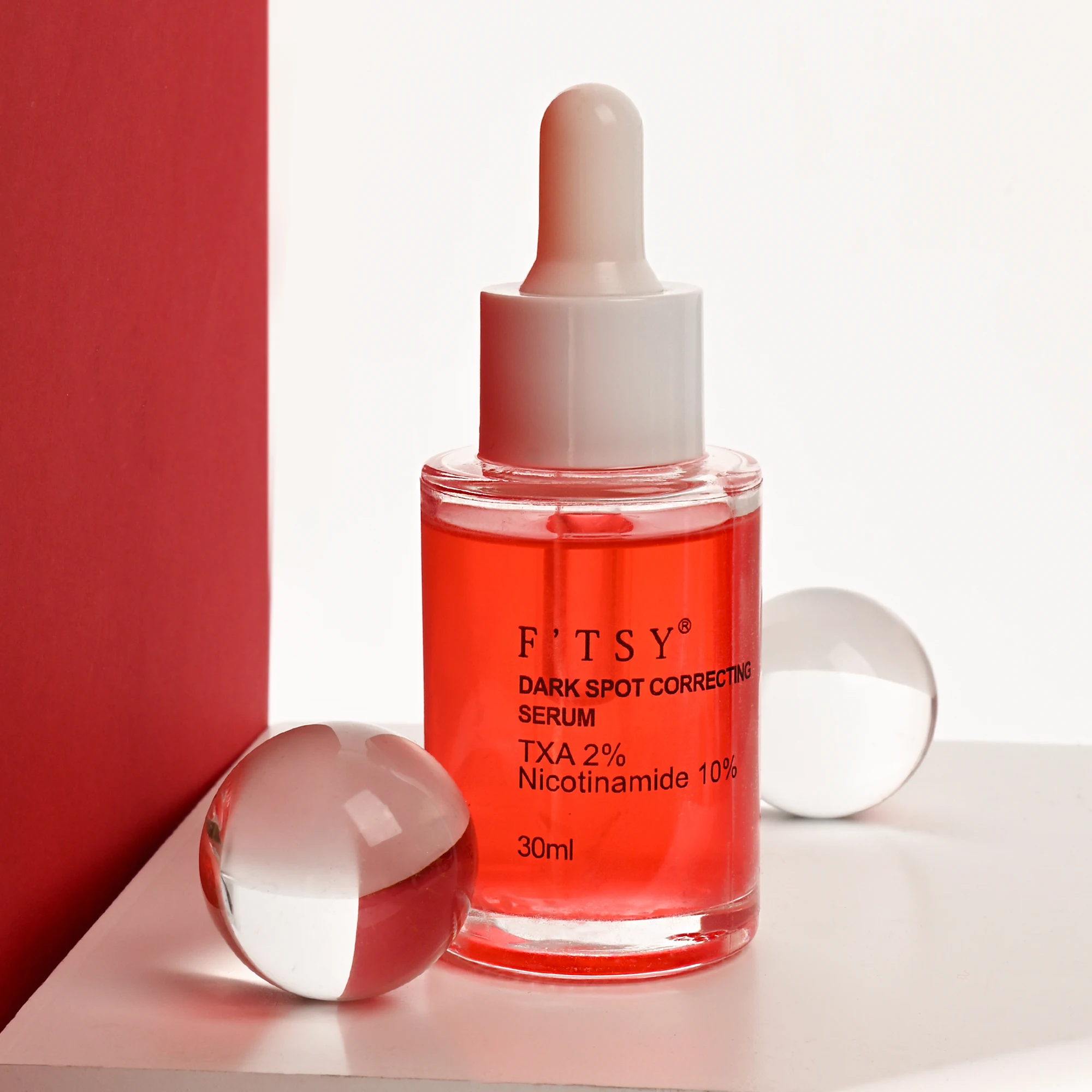 Organic Vegan Niacinamide Hyaluronic Acid Anti-Wrinkle Whitening Dark Spot Targeting Facial Serum 30ml OEM ODM Daily Use