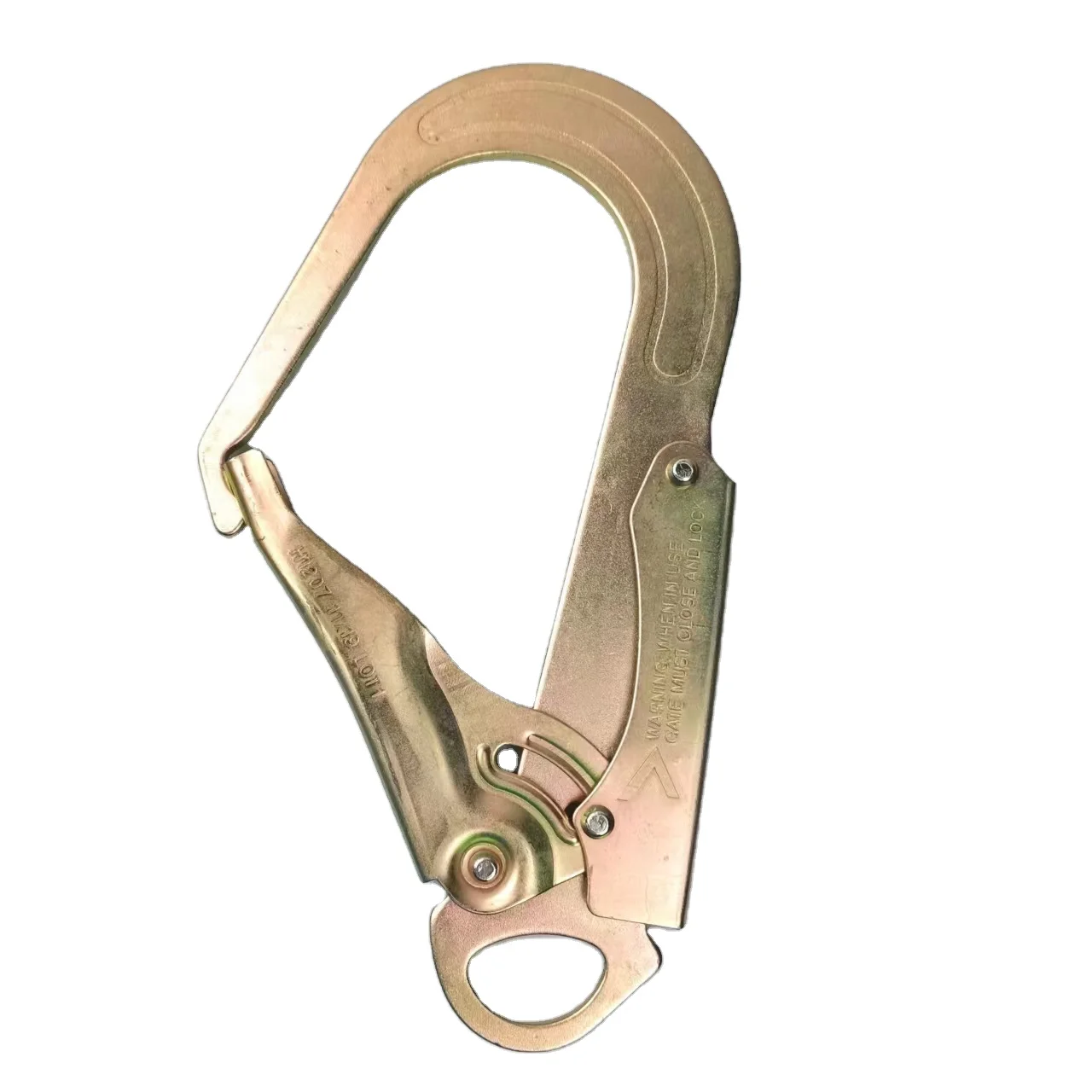 Fork lanyard polyamide rope 23kn Forged Steel High Quality Steel Double Lock Stamped Snap Hook  Rebar Hook Safety Hardness Hardware Fall Protection