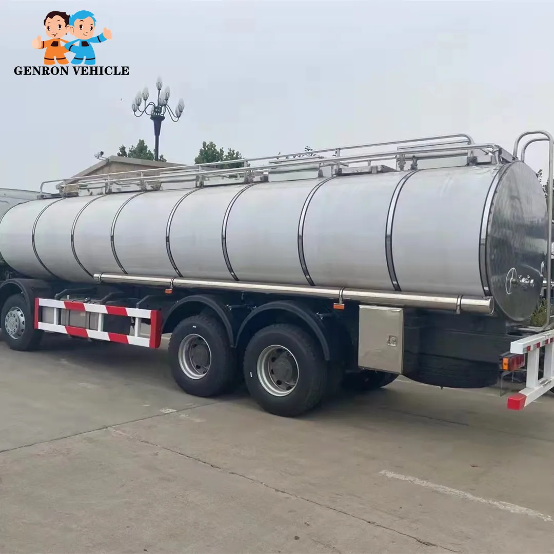 2023 Sinotruk Howo 336HP stainless steel food milk transport tanker truck with heat preservation