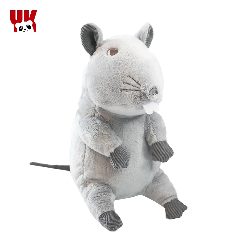 Wholesale Custom Stuffed Toys Grey Mouse Animal Toy Doll Customized Sitting Stuffed Mouse Toy For Kids