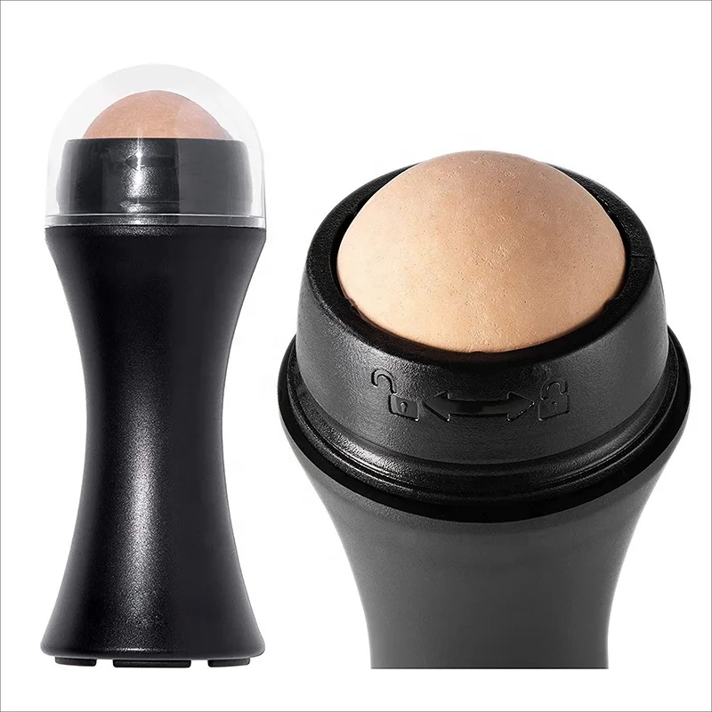 2024 New High-Quality Reusable Volcanic Stone Oil Absorbing Roller Facial Skincare Tool Oil Absorbing Volcanic Roller With Box