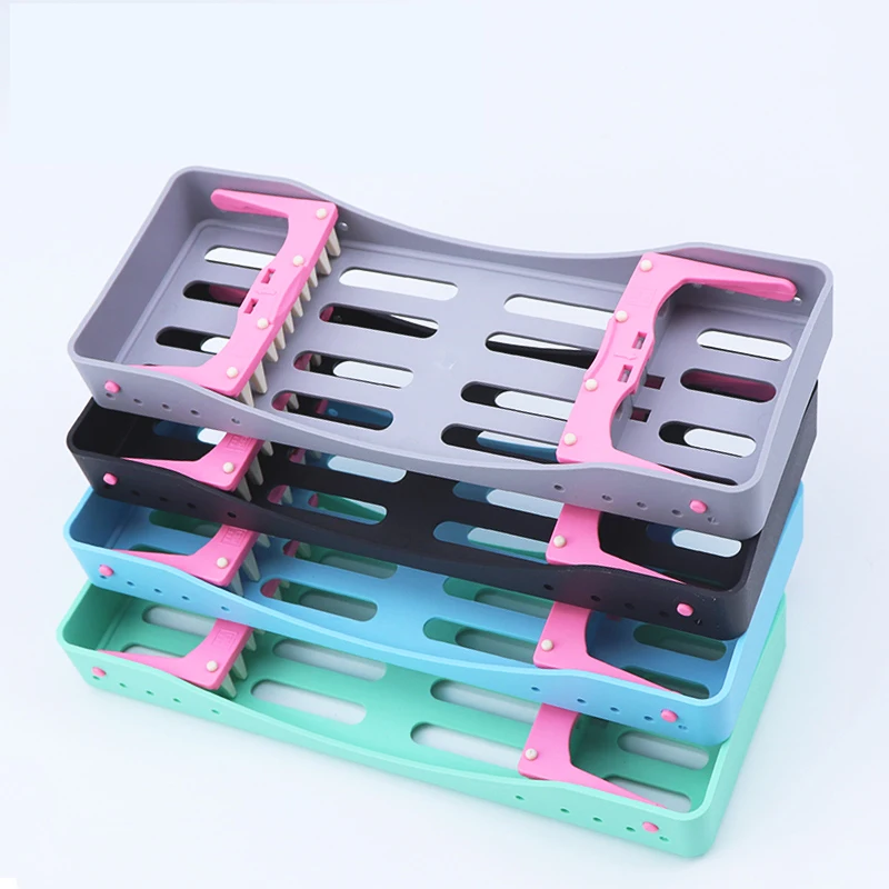 Dental Tools Sterilization Tray Colorful Plastic Clinic Dental Disinfection Box/Sterilization Tray
