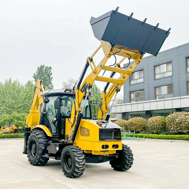 China Factory Free Shipping EPA Engine Backhoe Loader Front loader and backhoe excavator 4x4  For Sale