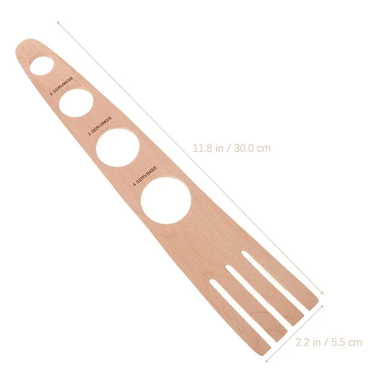 3 in 1 Wooden Spaghetti Pasta Measurer Tool 4 Holes Wood H erb Stripper and Oven Rack Push Tool Kitchen Gadgets Cooking Tool
