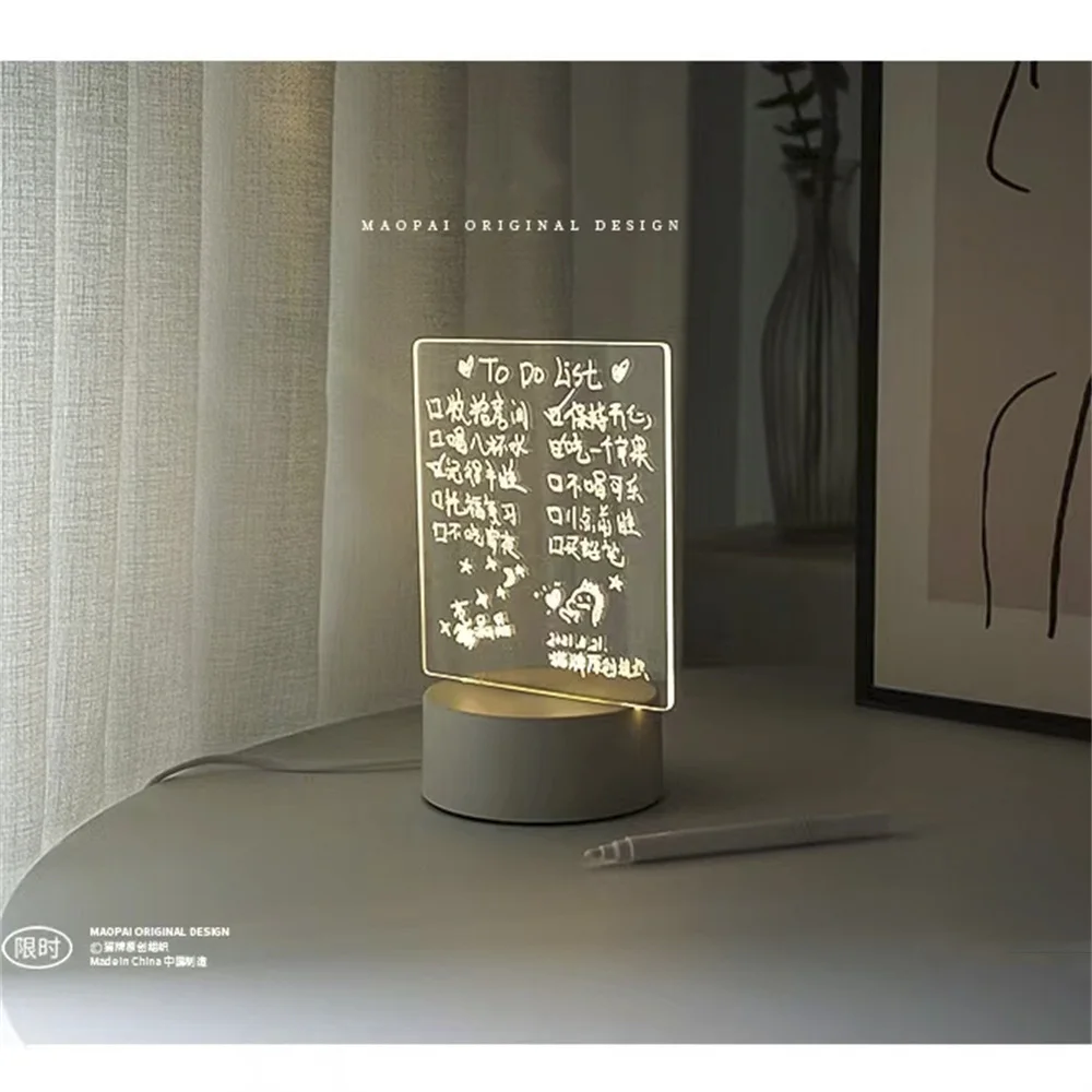 Доска для заметок Креативный светодиодный ночник с USB доска объявлений ночные светильники подарок детей девушка елка Рождественское украшение