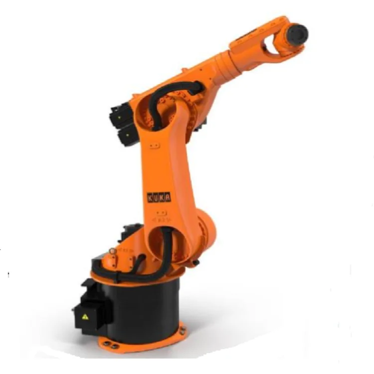 6 Axis robot kuka KR 30 with SCHUNK JPG 3 finger gripper and CNGBS linear tracker for palletizing robot solution